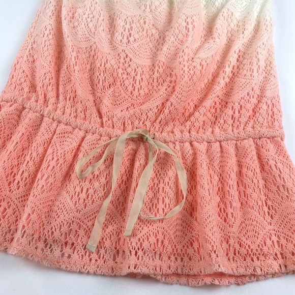 NEW {C&C California} Tropical Peach Ombre Knit Top - Picture 7 of 8